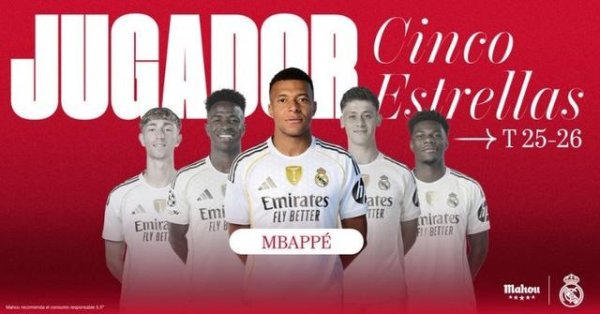 3场西甲3球，官方：姆巴佩当选皇马8月份队内最好球员