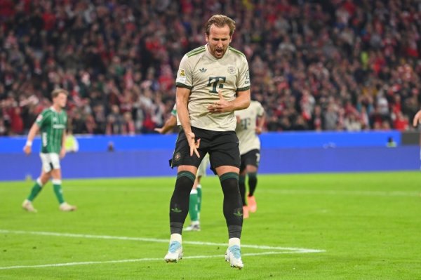 势不成挡，凯恩本赛季两场欧冠均完成梅开二度