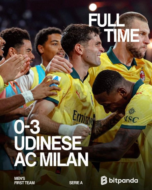 自2023年2月以来，米兰初次实现意甲3连胜+3场零封